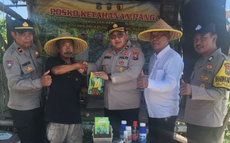Dukung Ketahanan Pangan, Polres Pelabuhan Tanjungperak Bantu Kelompok Tani