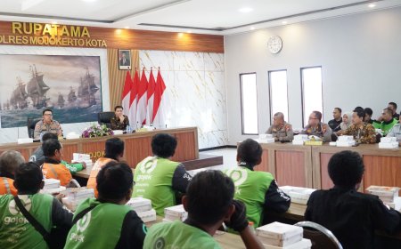 Polres Mojokerto Kota Bekali Driver Ojek Online Keterampilan PPGD untuk Penyelamat di Jalan